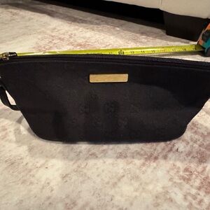 Gucci GG Fabric Small Purse Bag Black with gold HW